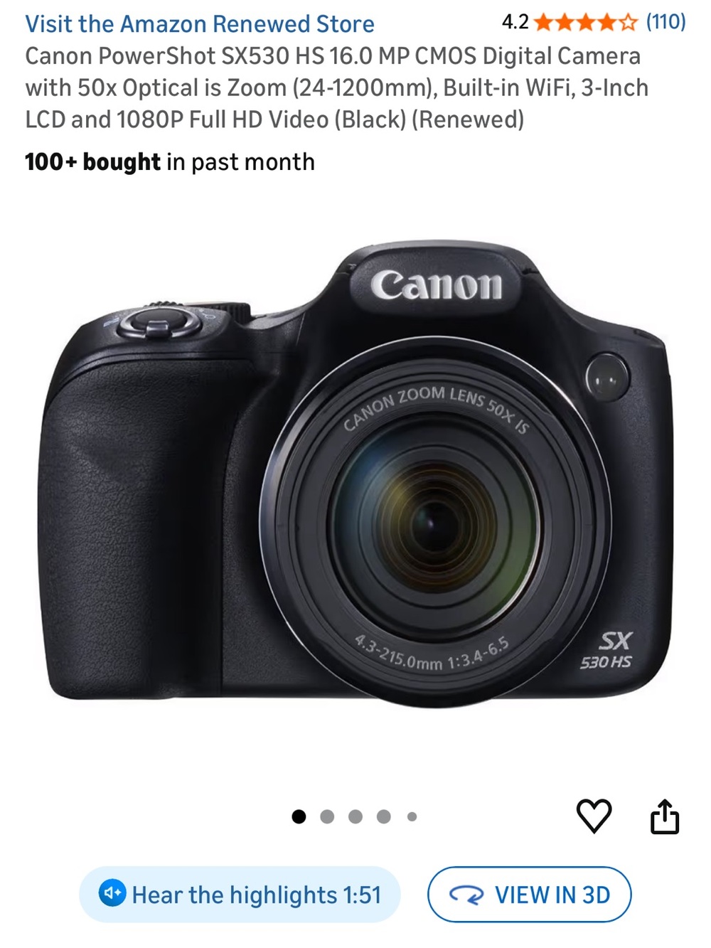 Canon Powershot SX530 HS